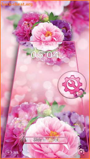 Pink Flower Bokeh Launcher Theme screenshot