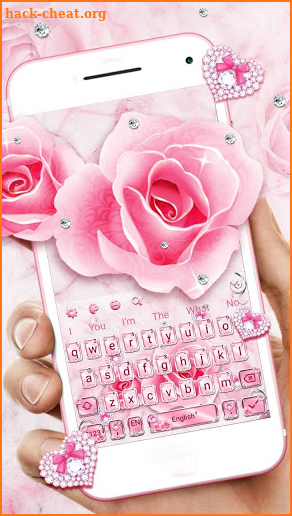 Pink Flower Diamond keyboard screenshot