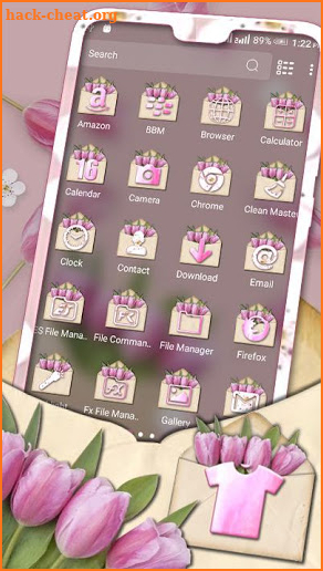 Pink Flower Gift Theme Launcher screenshot