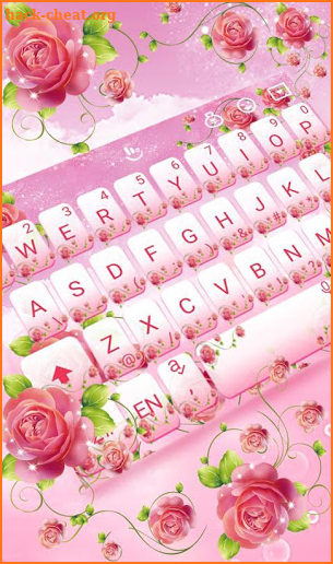 Pink Flower Keyboard Theme screenshot