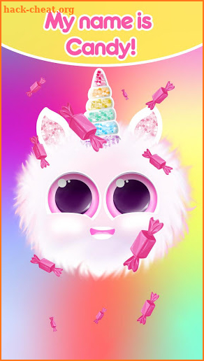 Pink Fluffy Unicorn - Cute Moving Background screenshot