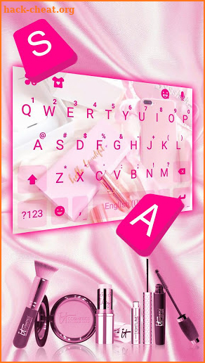 Pink Girly Style Keyboard Theme screenshot