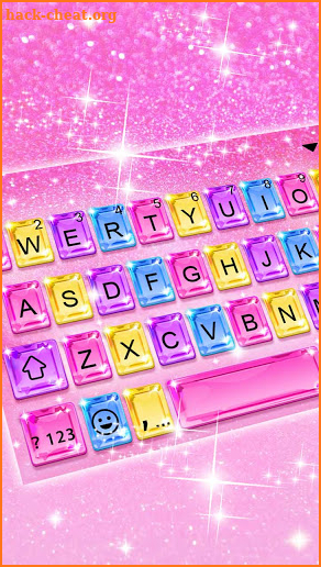 Pink Glitter Crystal Keyboard Background screenshot