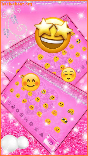 Pink Glitter Diamond Keyboard screenshot