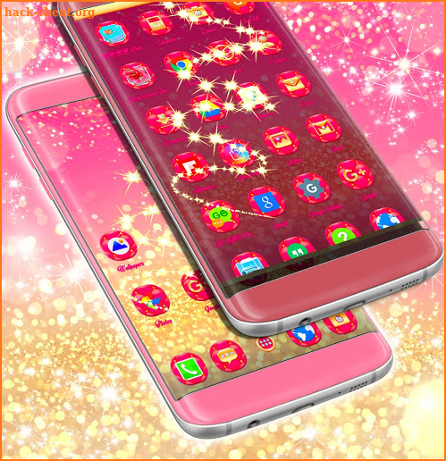 Pink Glitter Launcher screenshot