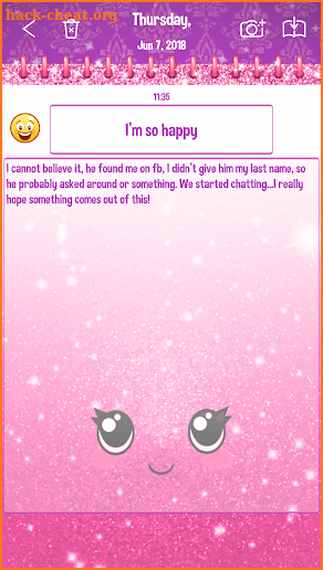 Pink Glitter Secret Diary screenshot