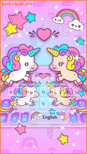 Pink Healing Unicorn Keyboard screenshot