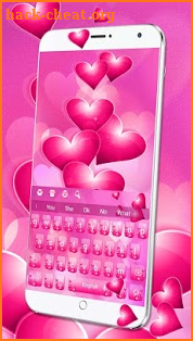 Pink Heart Crystal Keyboard screenshot