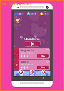 Pink Hello Kitty Piano Tiles screenshot