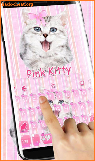 Pink Kitty Keyboard Theme screenshot