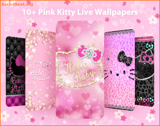 Pink Kitty Live Wallpaper Themes screenshot