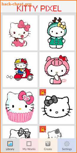 Pink Kitty Pixel Art - Number Coloring Books 2019 screenshot