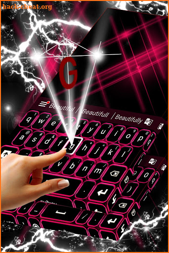 Pink Laser Keyboard Theme screenshot