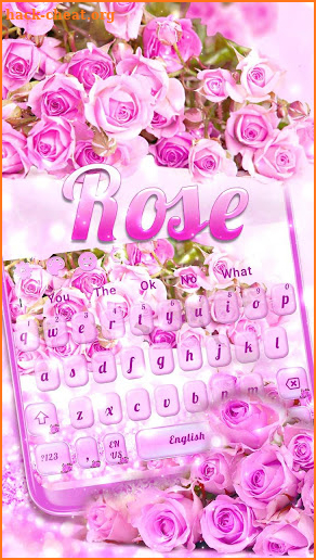 Pink Lavender Rose Keyboard Theme screenshot