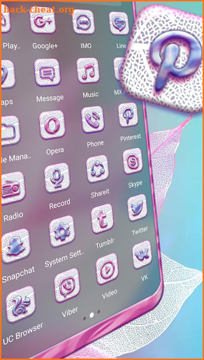 Pink Leaf Theme screenshot