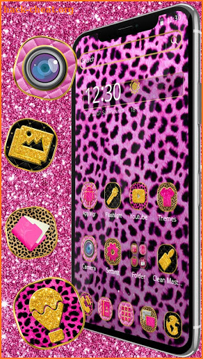 Pink Leopard Skin Theme screenshot