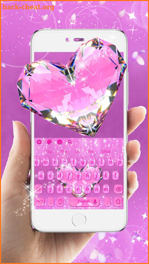 Pink Love Diamond Keyboard screenshot