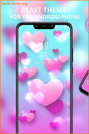 Pink Love Floating Romantic Theme screenshot