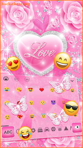 Pink Love Princes Keyboard Theme screenshot