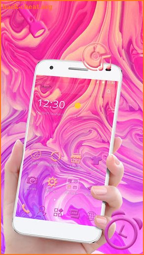 Pink Mixed Paint Theme screenshot