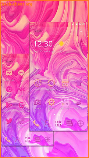 Pink Mixed Paint Theme screenshot