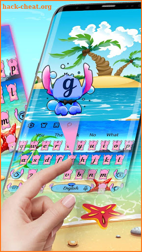 Pink Monster Keyboard Theme screenshot