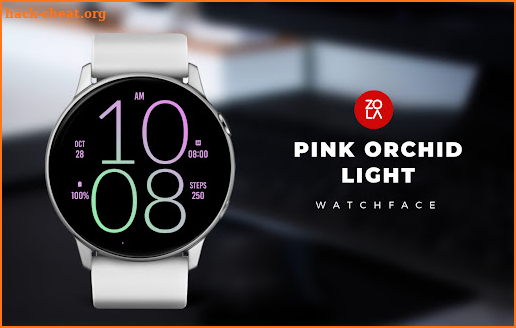 Pink Orchid Light Watch Face screenshot