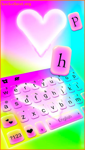 Pink Pastel Heart Keyboard Theme screenshot