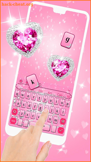 Pink Princess Diamonds Keyboard screenshot