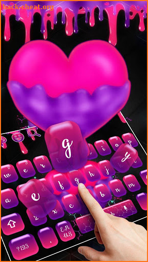 Pink Purple Heart Keyboard screenshot