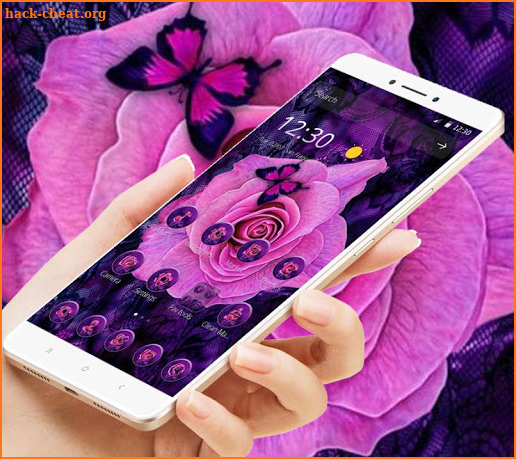 Pink Rose Beautify Butterfly Theme screenshot