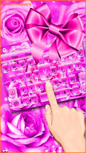 Pink Rose bow Keyboard screenshot