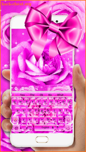 Pink Rose bow Keyboard screenshot