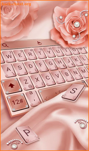 Pink Rose Gold Keyboard Theme screenshot