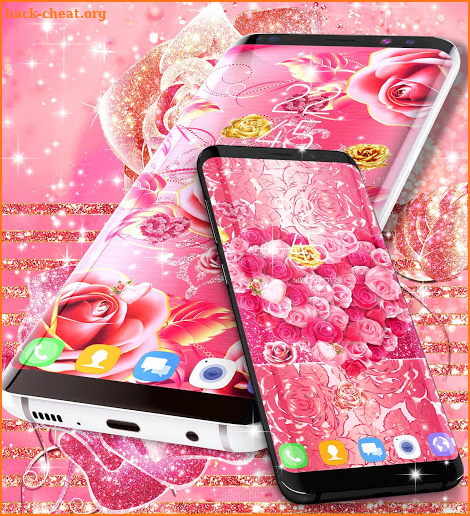 Pink rose gold live wallpaper screenshot