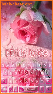 Pink Rose Heart Keyboard Theme screenshot