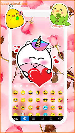 Pink Rose Romance Keyboard Background screenshot