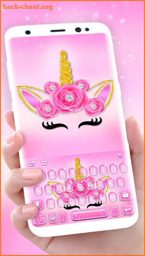 Pink Rose Unicorn 2019 Keyboard Theme screenshot