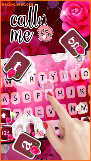 Pink Roses 1 Keyboard Background screenshot