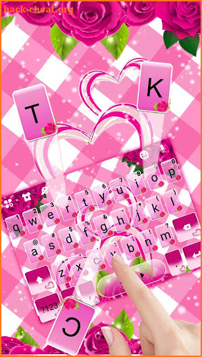 Pink Roses Keyboard Theme screenshot