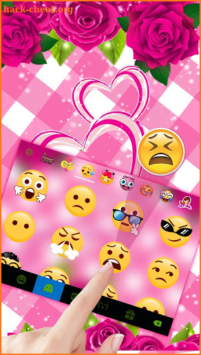 Pink Roses Keyboard Theme screenshot