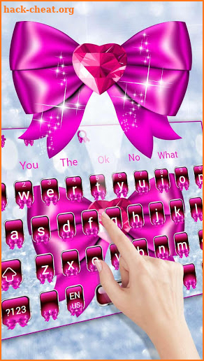 Pink Shiny Bowknot Keyboard screenshot