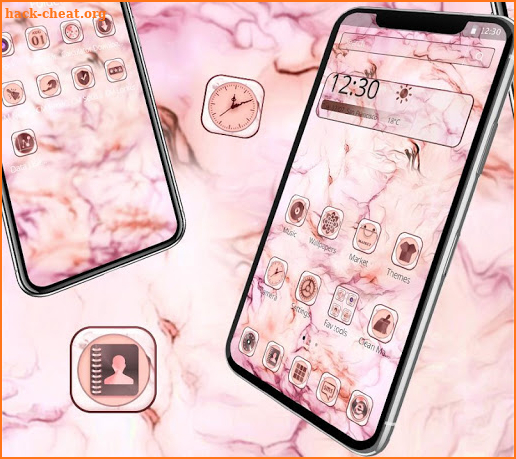 Pink Silk Marble Pattern Theme screenshot