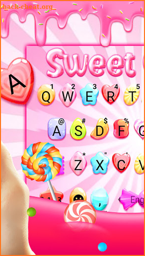 Pink Sweet Candy Keyboard Background screenshot