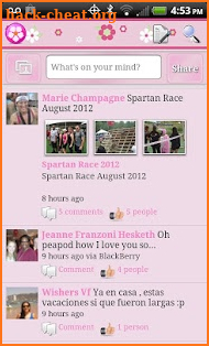 Pink Theme for Facebook screenshot