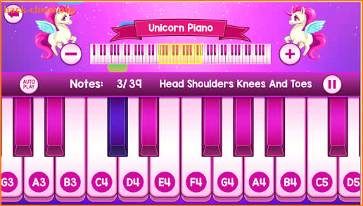 Pink Unicorn Piano - Free Piano Music For All Ages screenshot