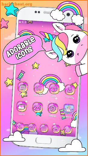 Pink Unicorn Theme Launcher screenshot