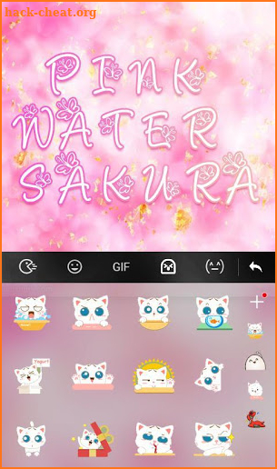 Pink Water Sakura Keyboard Theme screenshot