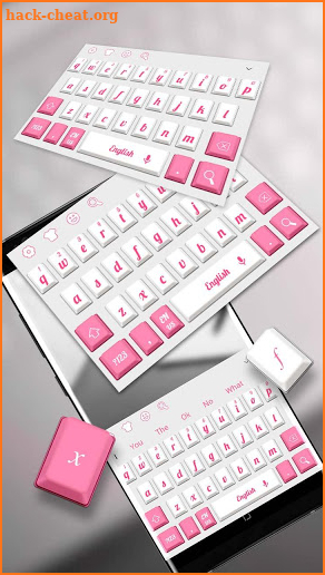 Pink White Keyboard screenshot