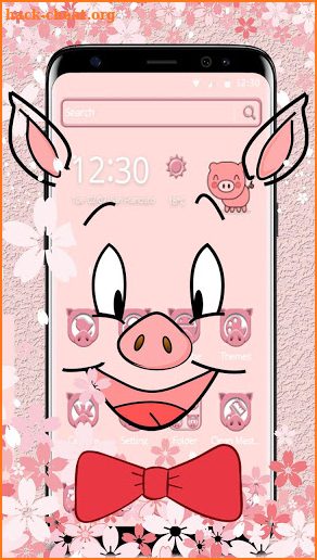 Pink Wiggles Pig Face Theme screenshot